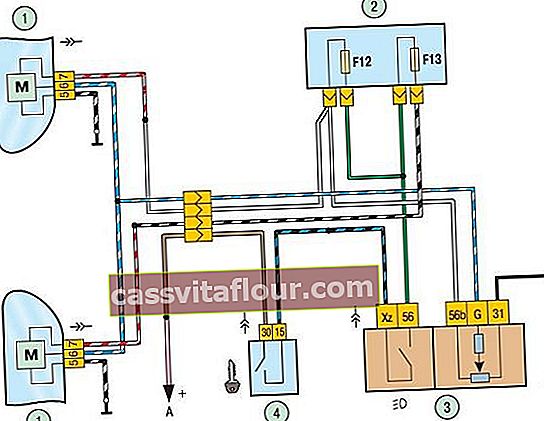 схема підключення електрокоректора фар